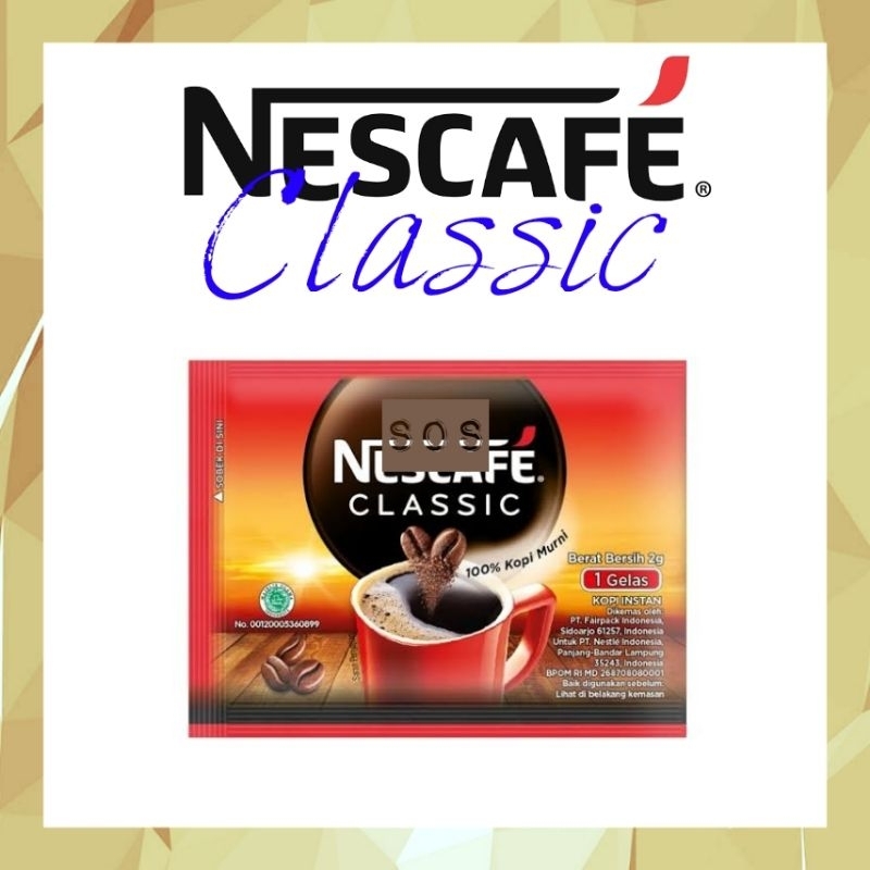 

《OS3》 Nestle Nescafe Classic Lampung Blend 2 gram - KOPI