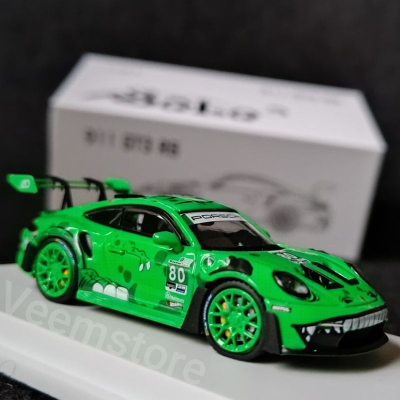 Die Cast 1:64 Porsche 911 GT3 RS Tyrannosaurus Green #80 [SEALED] Solo Brand