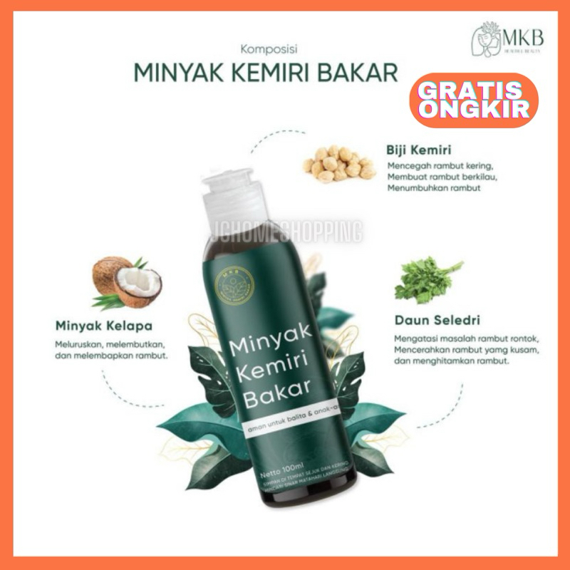 100% ORIGINAL MKB Minyak Kemiri Bakar Asli Bali BPOM / Mengurangi Rontok / Penumbuh Rambut / Jambang