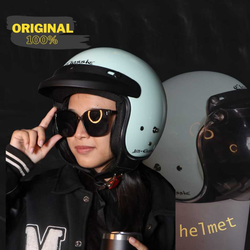 Helm Bogo Original 100% Classic retro Dewasa pria/wanita