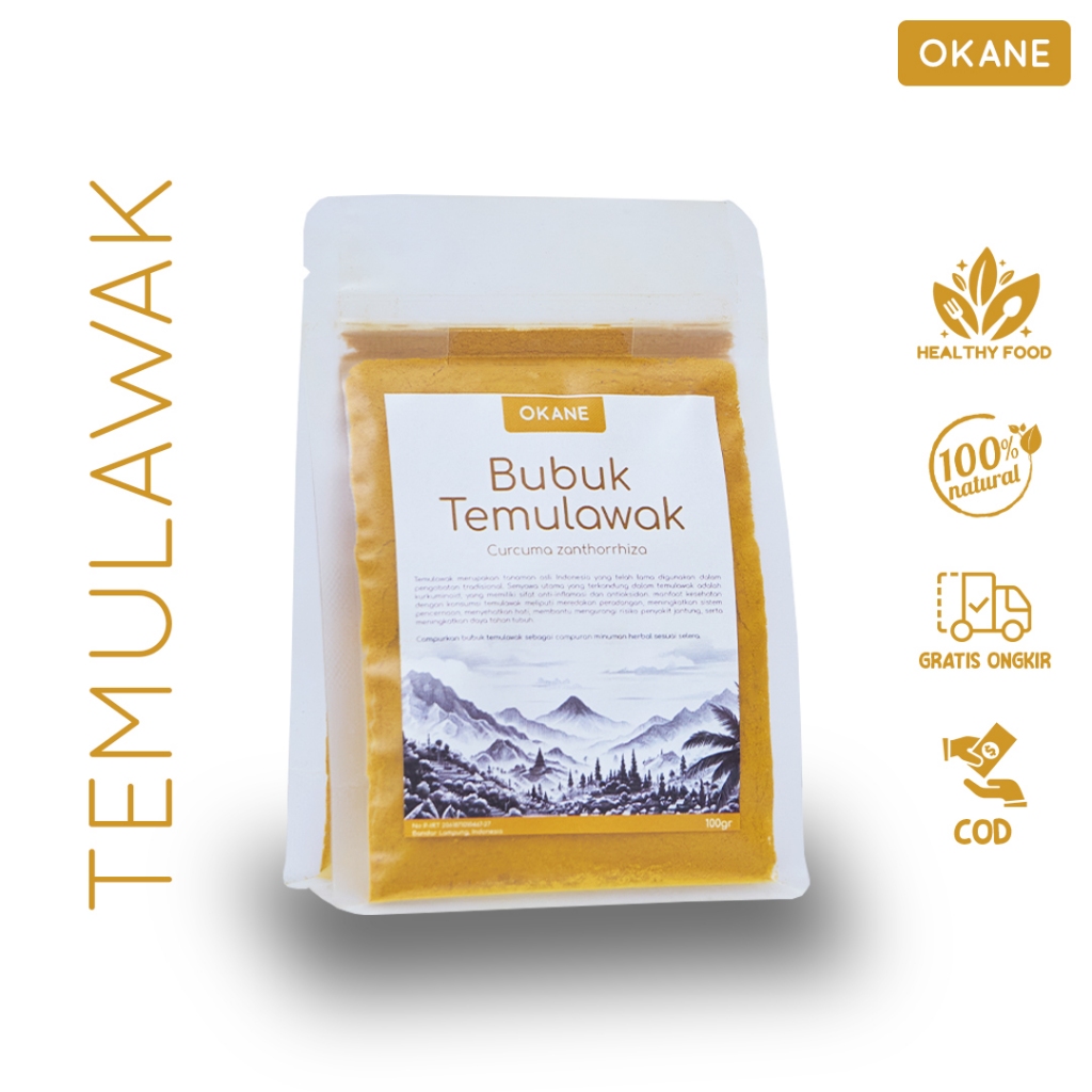 

Temulawak Bubuk Asli OKANE 100 gr / Bubuk Temulawak Original