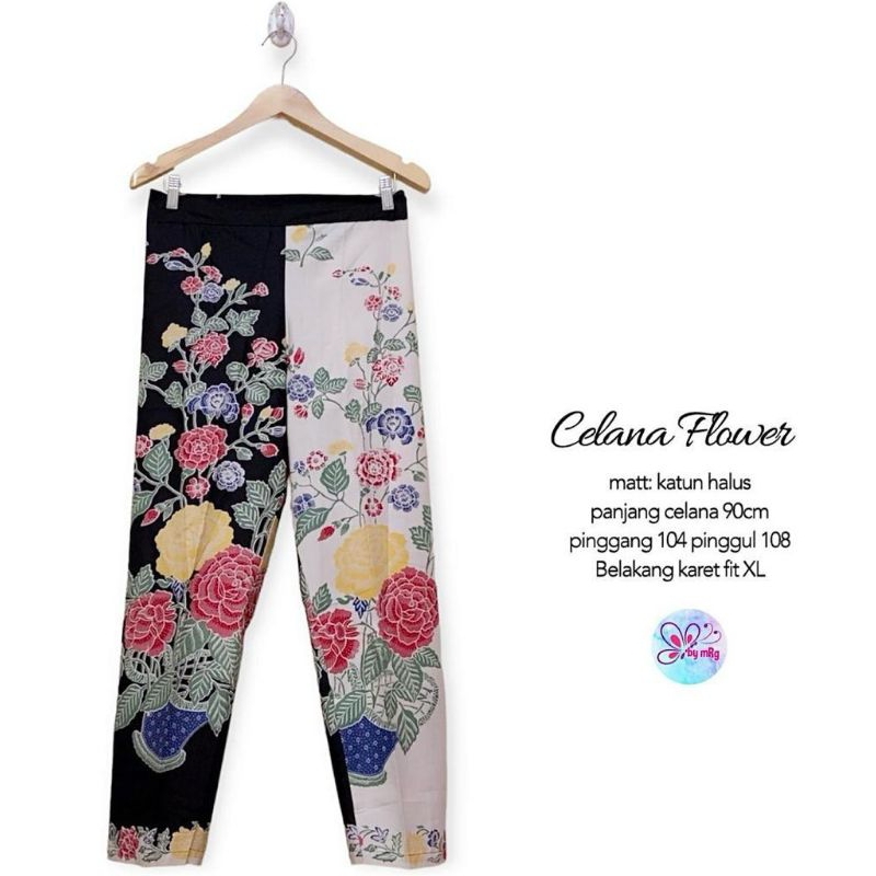 Batik Encim Pants/ Celana Encim Bunga Batik