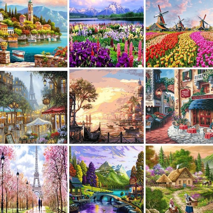 

Ready Khusus Canvas Paint By Number Kit Digital Oil Painting DIY Paint By Number