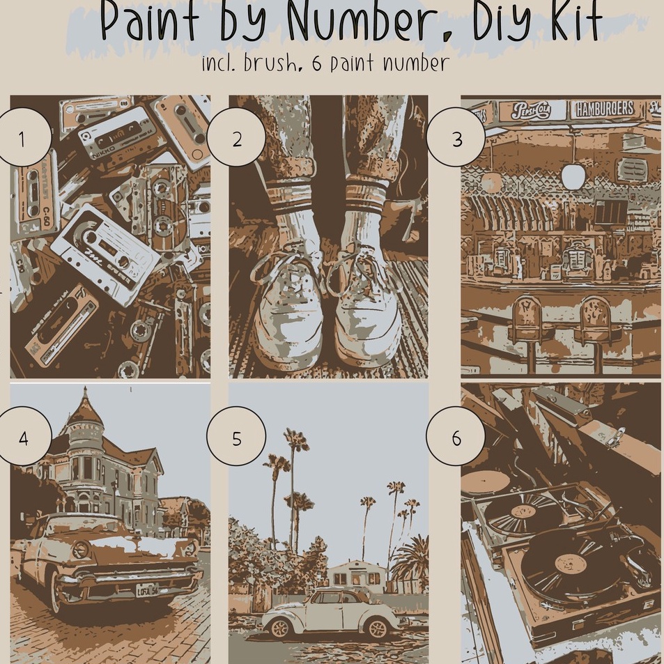 

Kejutan Istimewa Paint By Number Kit A3 RETRO SERIES