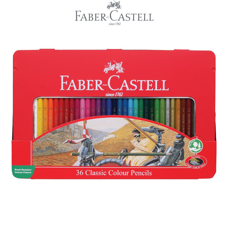 

Paket Khusus FaberCastell Classic Colour Pencil 36L Tin Case