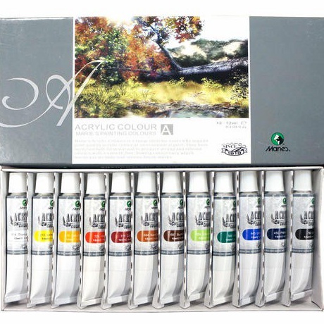 

Promo Puas ACRYLIC COLOUR SET MARIES 812 12 WARNA 12ML