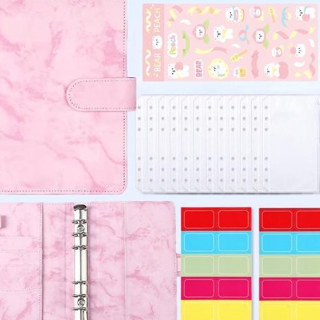 

Grosir Update READYA6 Pengikat Marmer PU Anggaran Planner Isi Ulang Notebook Cover 12 Pcs PVC Kantong Ritsleting Uang Kertas Amplop Buku