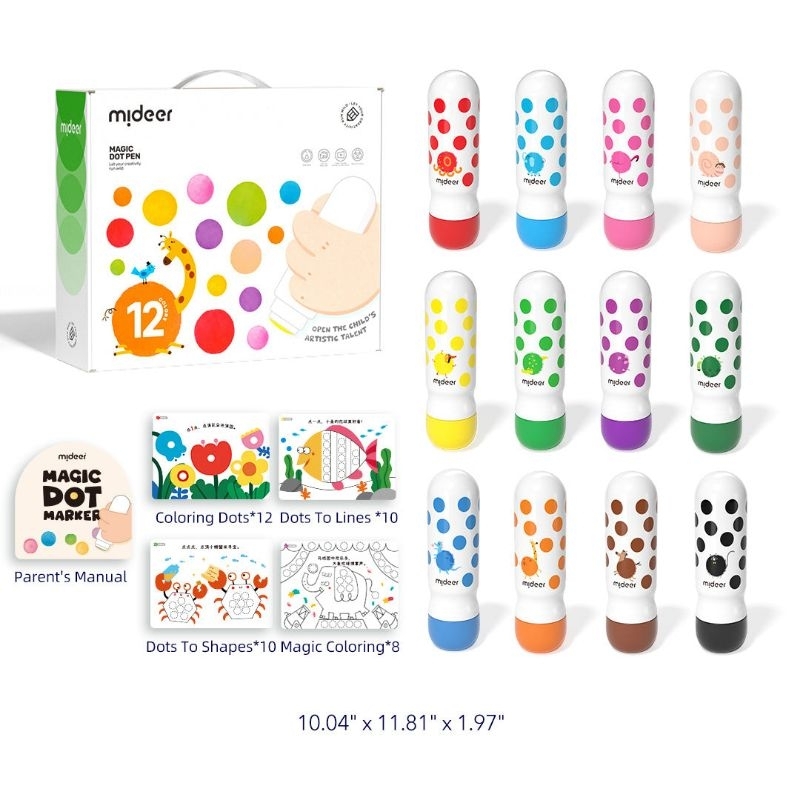 

mideer magic dot pen dot marker motorik anak menggambar mewarna