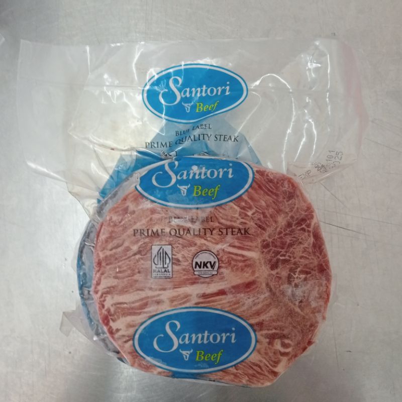 

Daging sapi steak blue label rib ey santori berat 1 kg isi 5pcs