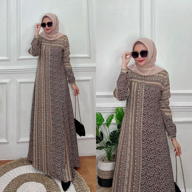 Magnolia dress by Nasya / gamis motif cantik