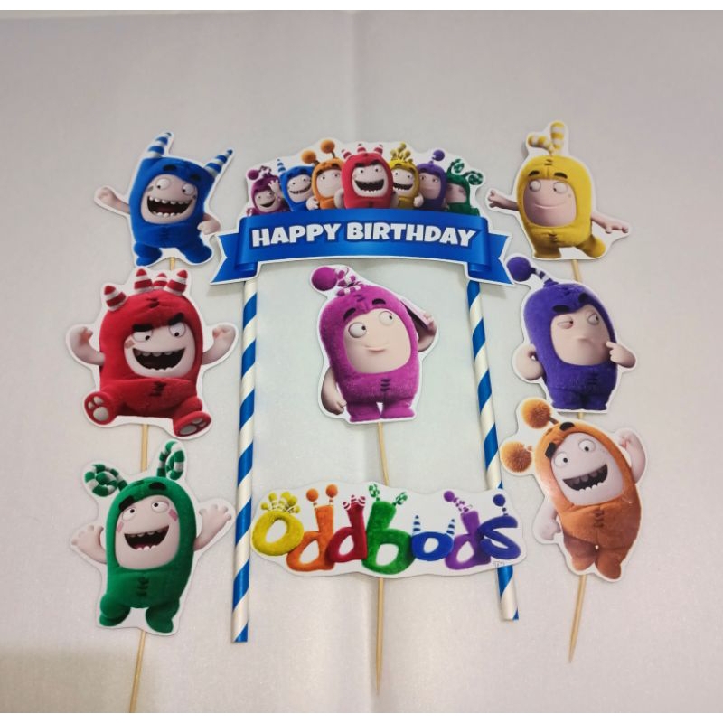 Topper cake karakter_oddbods/hiasan kue ulang tahun