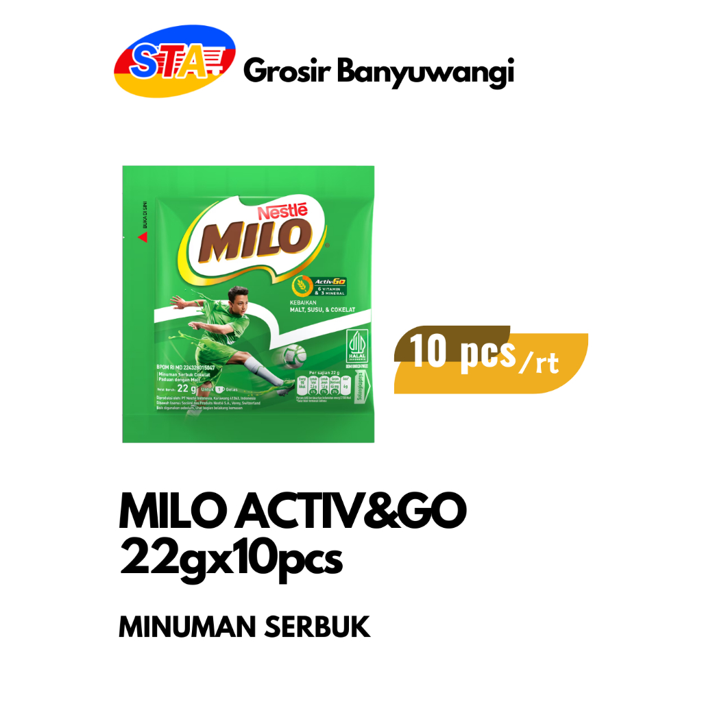 

[JATIM] MILO ACTIV N GO 22GR | MINUMAN SERBUK SACHET