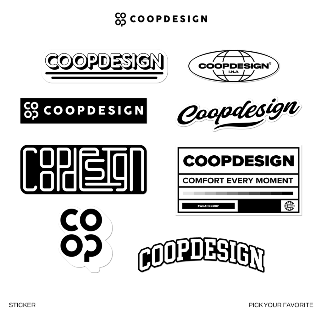 

Coop Design - Sticker Premium Logo Coop Design Bahan Waterproof Anti Air Aesthetic