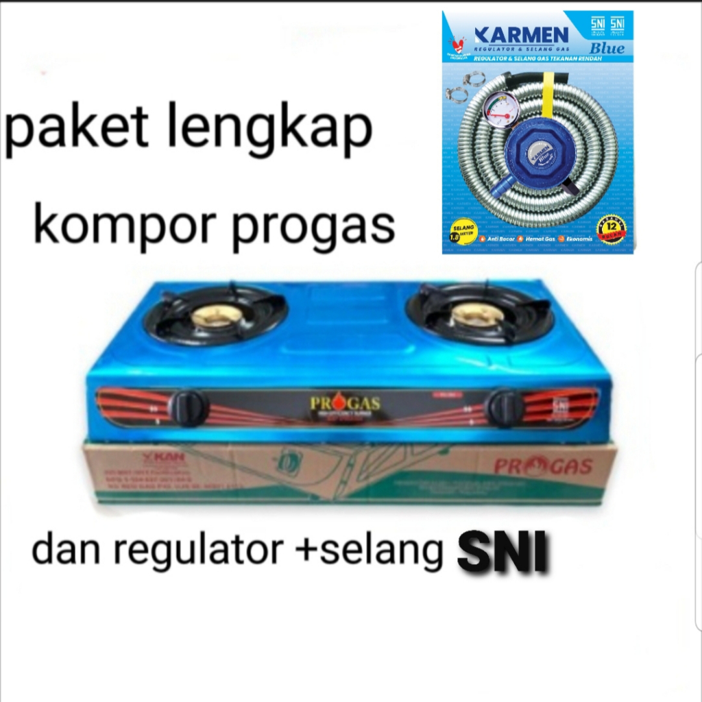 Kompor Gas Kaleng 2 Tungku Murah Progas PG-269/HC Premium  Kompor 2 tungku SNI