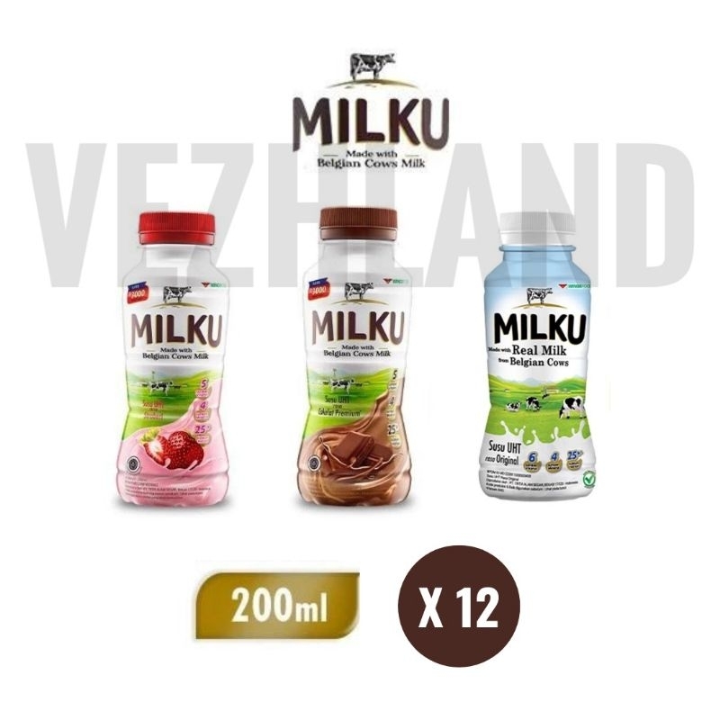 

Susu UHT Milku 200ml (Made with Belgian Cows Milk) (Grosir) (Surabaya)