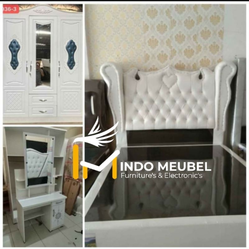 set hantaran pernikahan lemari pakaian tempat tidur dan meja rias