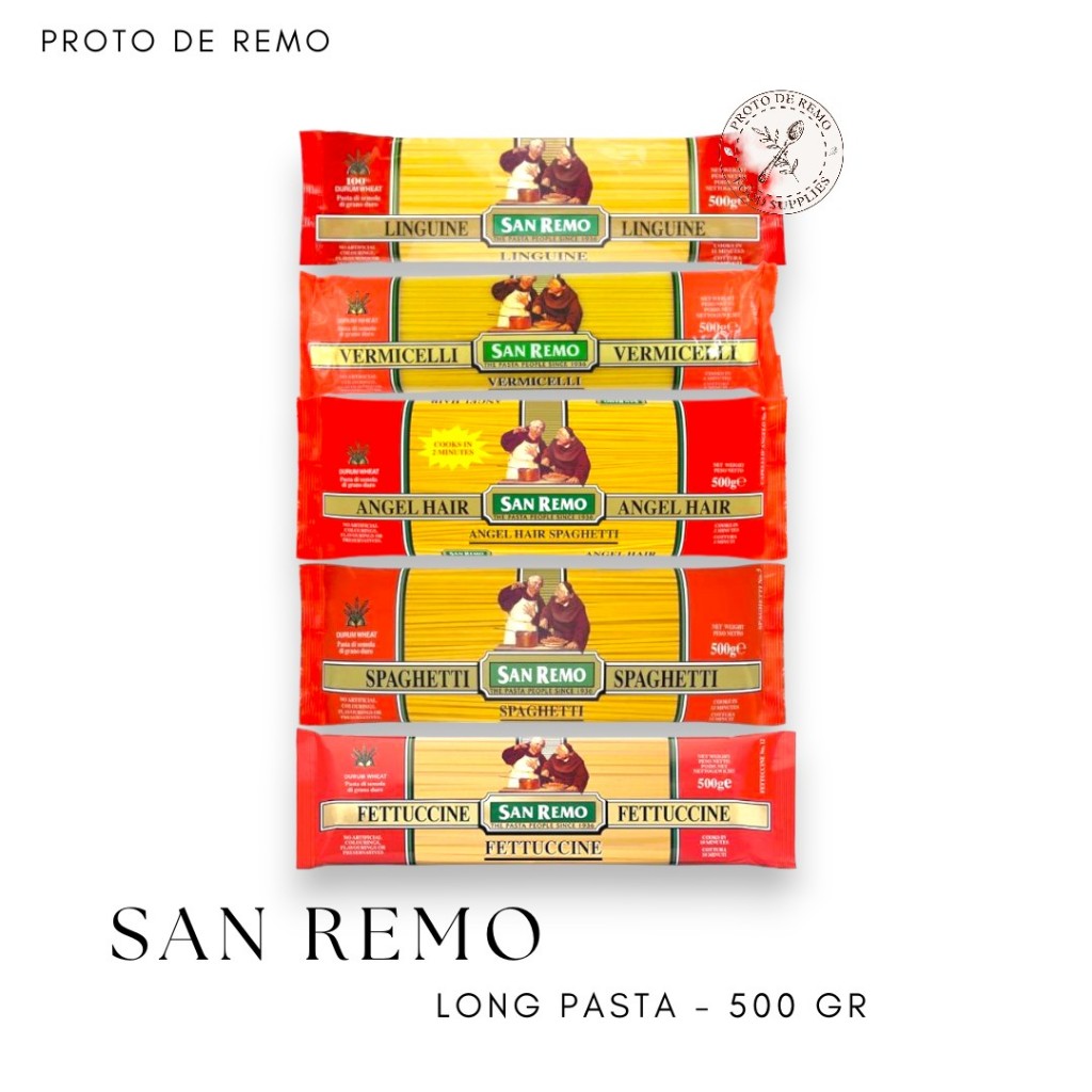 

San Remo Long Pasta Spaghetti | Fettuccine | Angel Hair | Vermicelli | Linguine 500gr