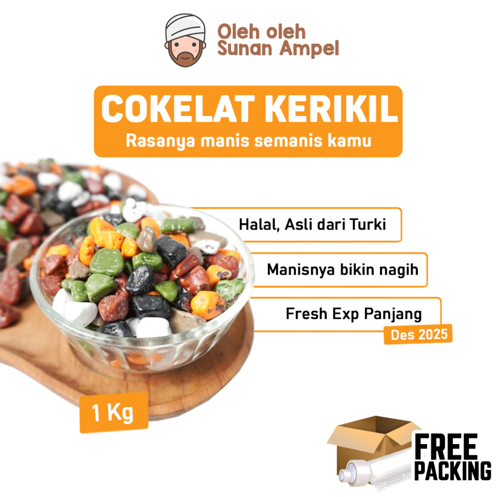 

Cokelat Kerikil Arab Premium 1Kg Stone Chocolate Rock Coklat SebagaI Mood Booster Oleh Haji Umroh