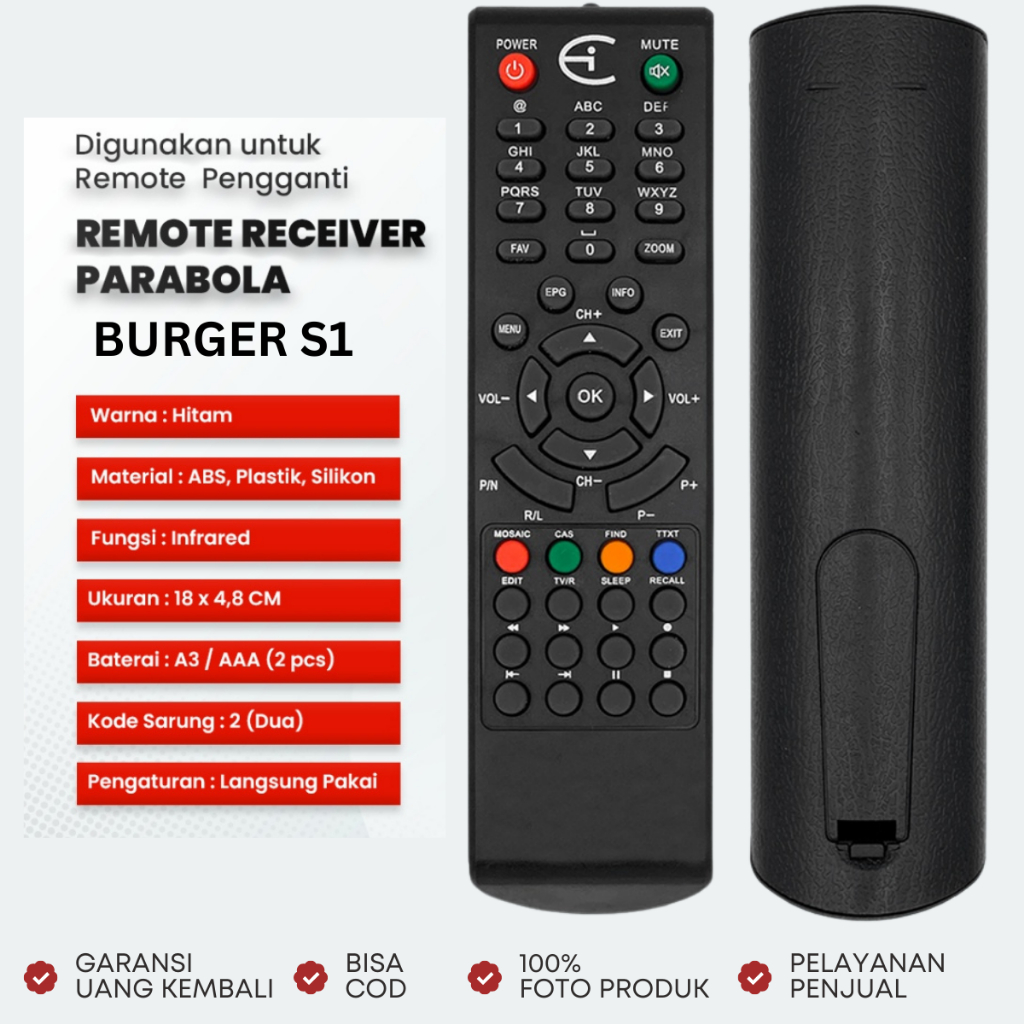 Remot / REMOTE RECEIVER Matrix Tanaka PARABOLA BURGER MP4 - ECERAN Dan GROSIR