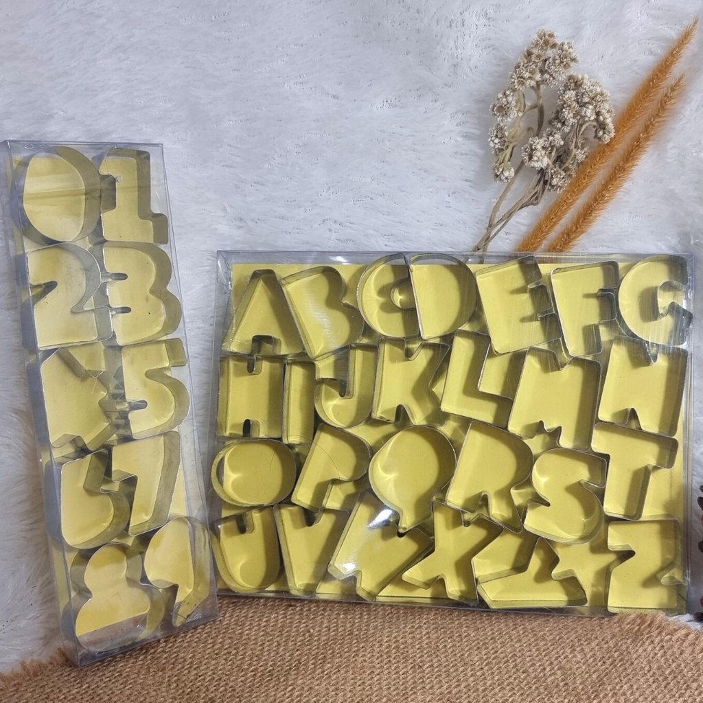 ✨READY MURAH✨  Cetakan wortel cutter huruf angka stainless tumpeng garnish / Cetakan Tumpeng