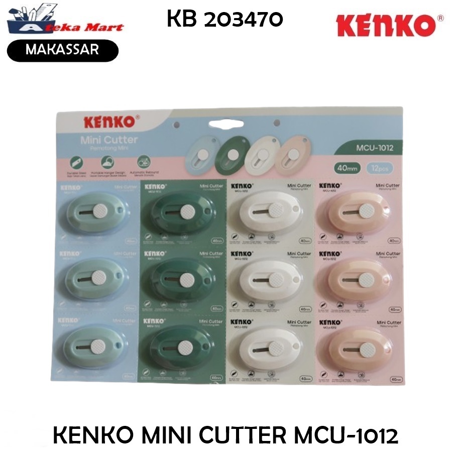 

[PPN/12PCS] KENKO MINI CUTTER MCU-1012 PISAU MINI