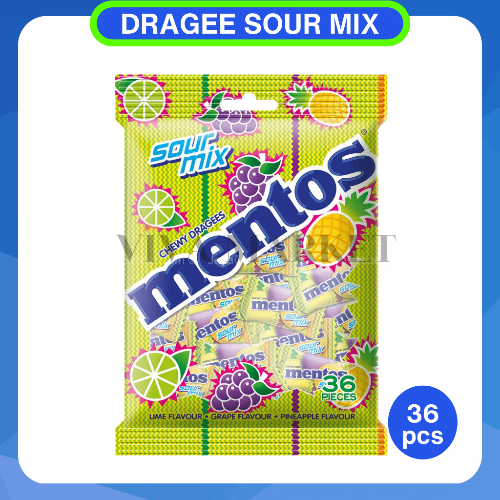 

Mentos Chewy Dragee Sour Mix Permen