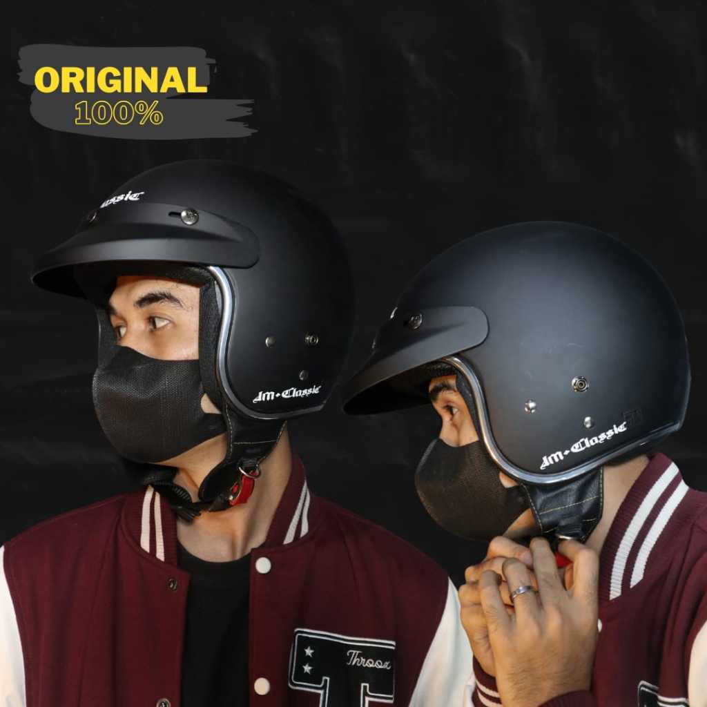 Helm Bogo Original 100% Classic retro dewasa pria/wanita