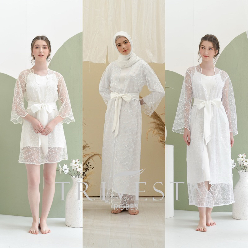 SEI Trivesta Robes - Maylea Robe - Signature Collection Kimono Pengantin Bride Robe Full Brokat