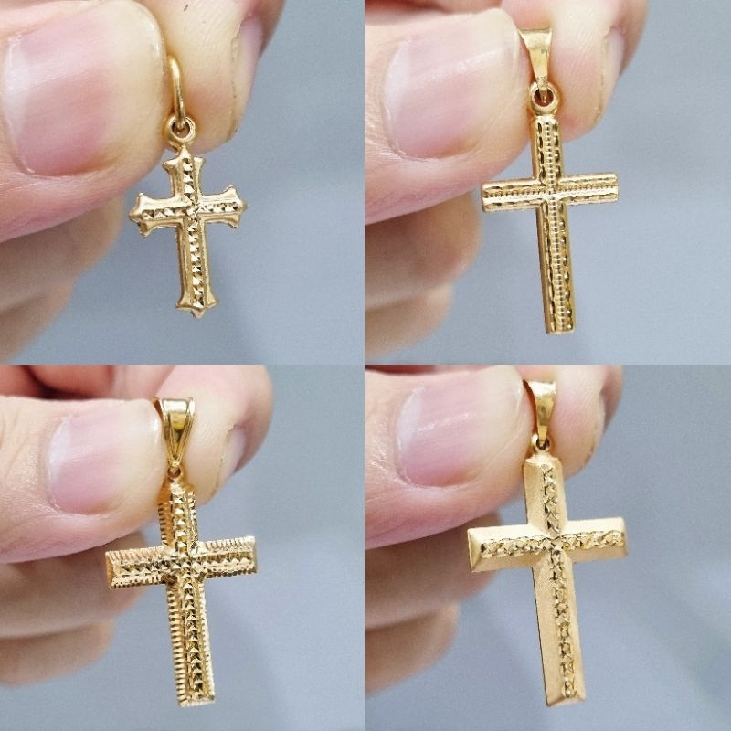 8K - Liontin Emas Salib Kadar 375 - B10