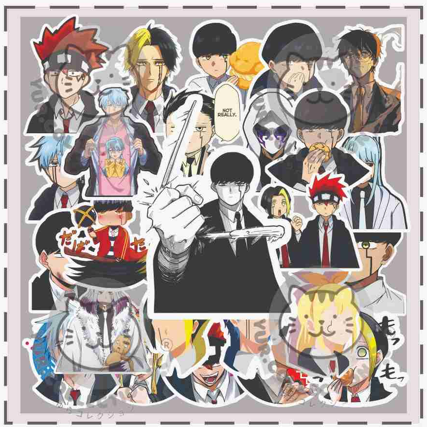 

(30 PCS) Sticker Anime/ Sticker Mashle: Magic And Muscle Glossy/ Mashle Sticker Pack