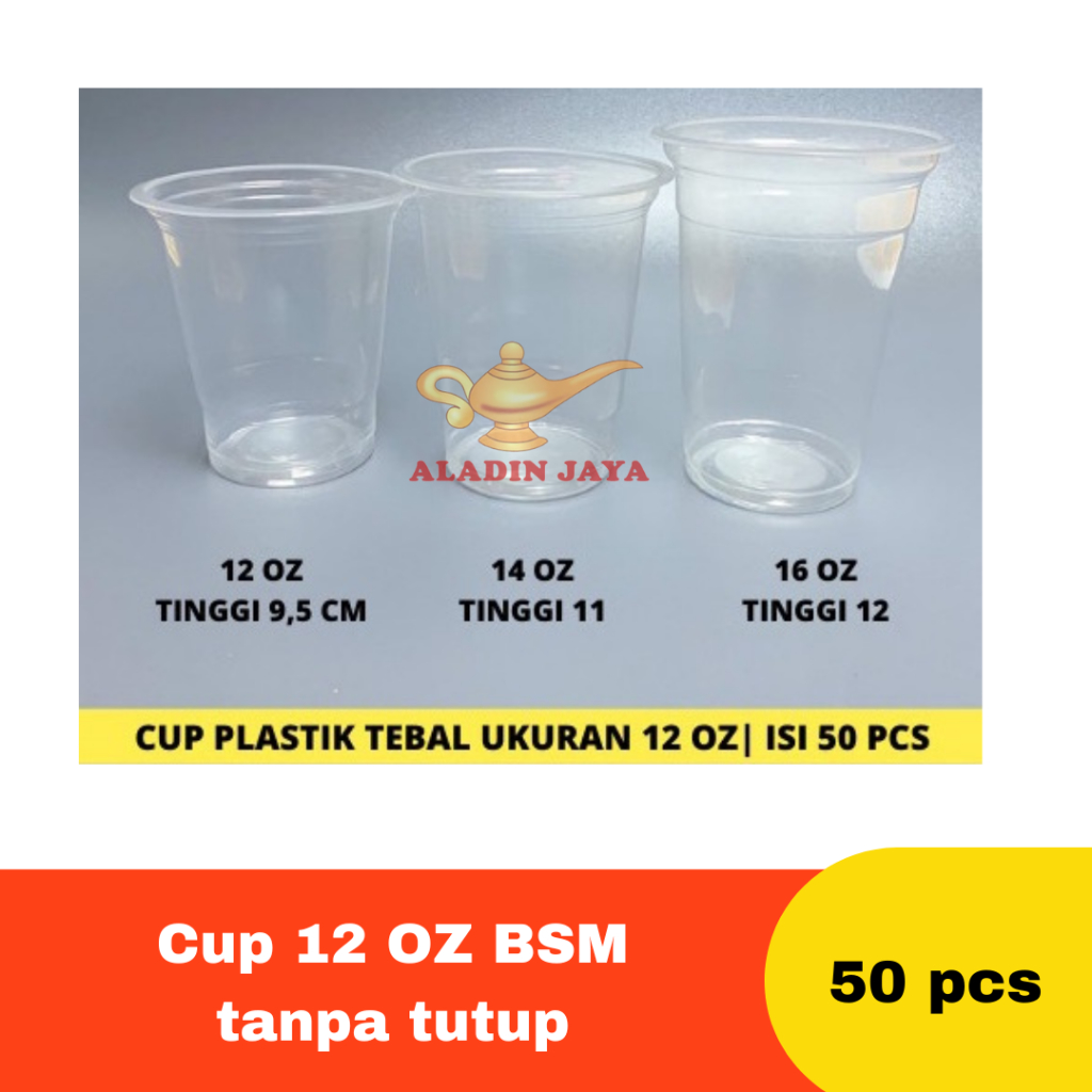 Cup 12 OZ BSM tanpa tutup isi 50pcs