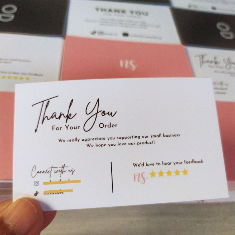 

100 Pcs Stiker Thank You 5x10 cm