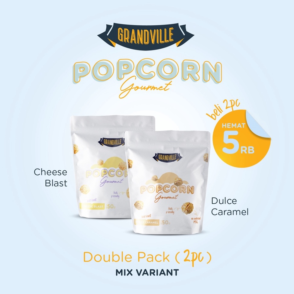 

Dikirim secepatnya Grandville Popcorn Gourmet Double Pack New Variant