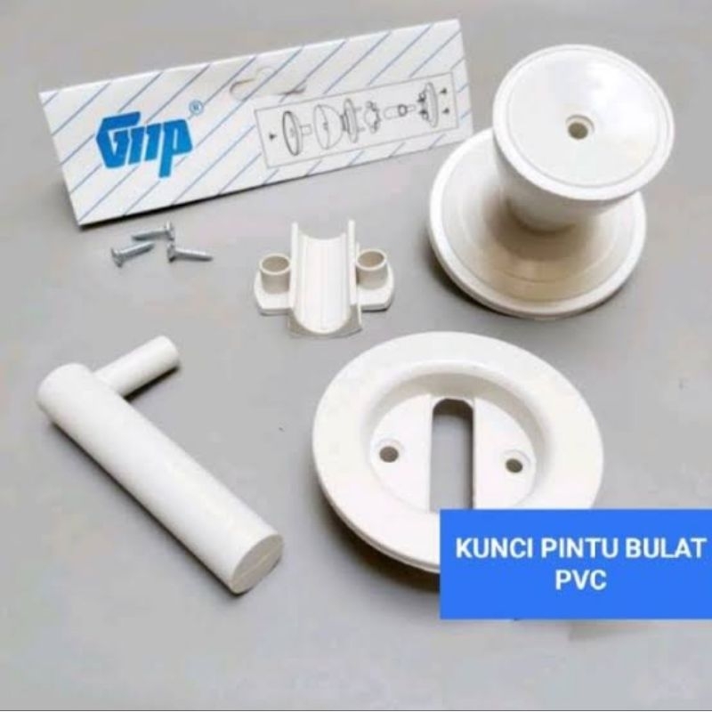 Kunci bulat plastik , kunci pintu pvc kamar mandi