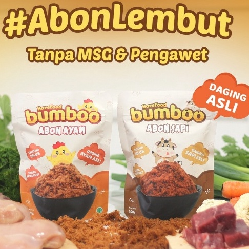 

New Stock BUMBOO Abon Asli Tekstur Lembut MPASI Si Kecil Sumber Protein Tanpa MSG Tanpa Pengawet