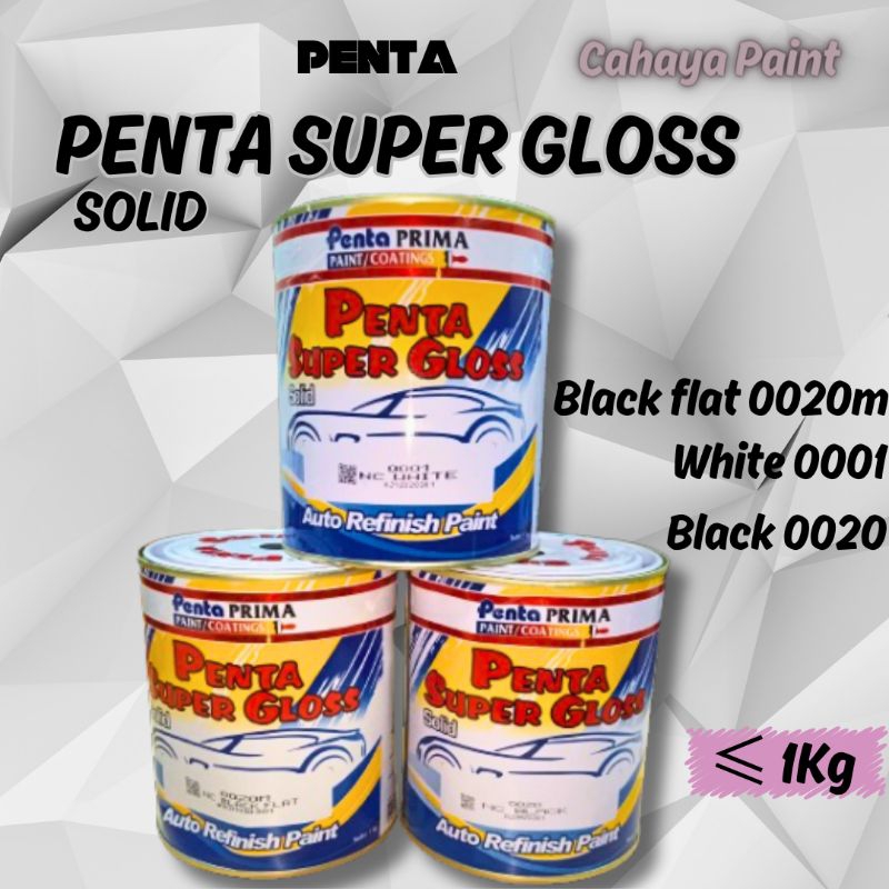 CAT PENTA SUPERGLOS / CAT DUCO / CAT MOBIL / CAT MOTOR / CET HITAM / CET PUTIH / CET HITAM DOFF 1KG 