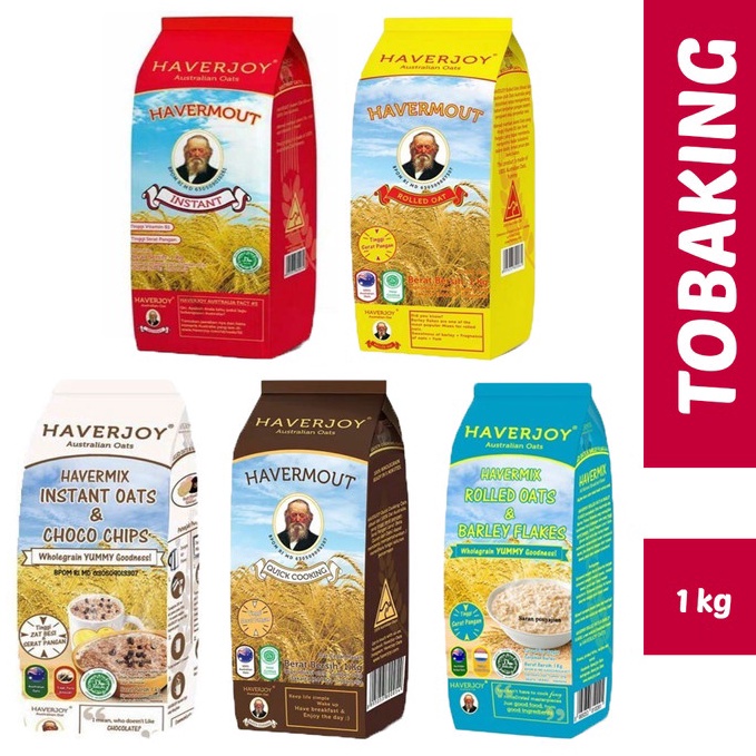 

Terbatas Haverjoy Oatmeal 1kg Australian Oat Havermout Instan Rolled Quick
