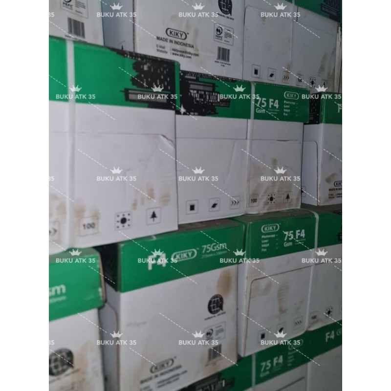 

Kertas HVS Foto Copy / Print TERMURAH F4 75 KIKY 1 karton (2500 lembar)