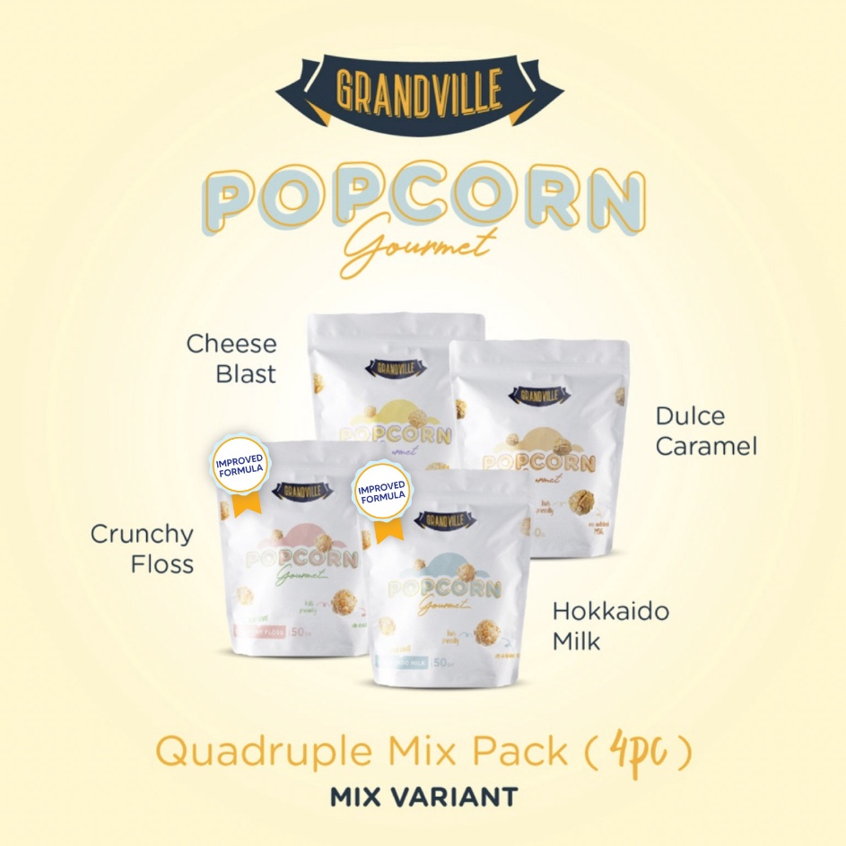 

Dipesan ya 4Pc Grandville Popcorn Gourmet Pack All Variant
