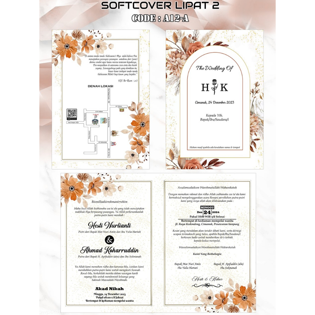 

A12-A | Surat Undangan Aestetic dan Elegant