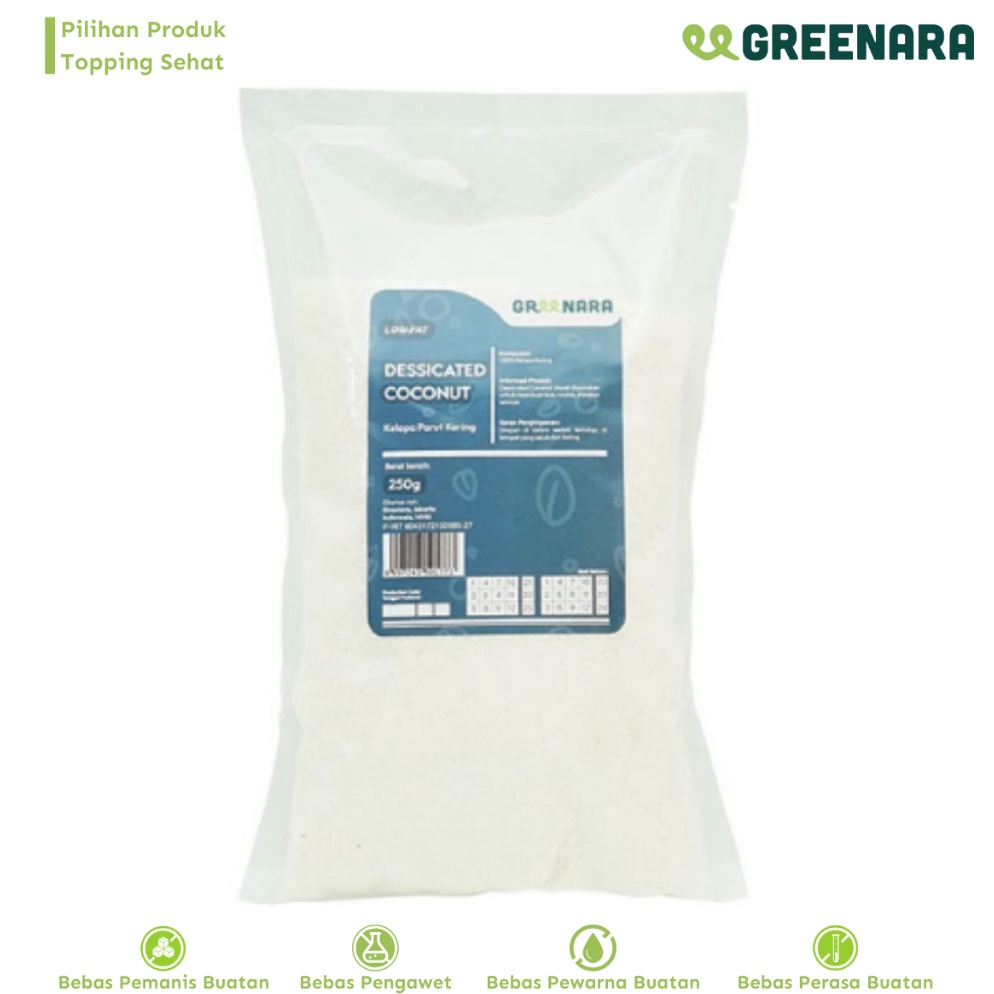 

Spesial Promo Greenara Kelapa Parut Kering 25gr Dessicated Coconut