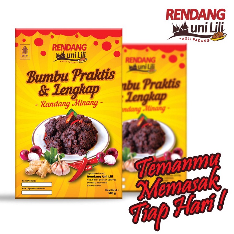 

Spesial Promo Bumbu Rendang Instan TANPA TAMBAH SANTAN Rendang uni lili Bumbu Rendang Praktis Lengkap utk 1 KG Daging Rendang Uni Lili BUMBU INSTAN