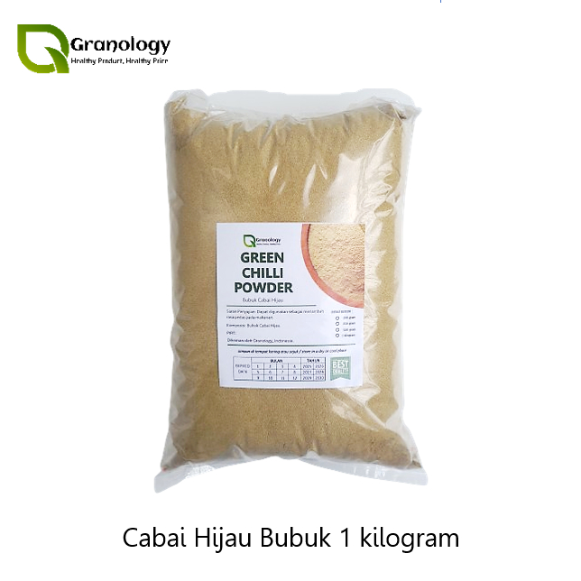 

Cabai Hijau Bubuk / Cabe Ijo / Green Chili Powder (1 kilogram) by Granology