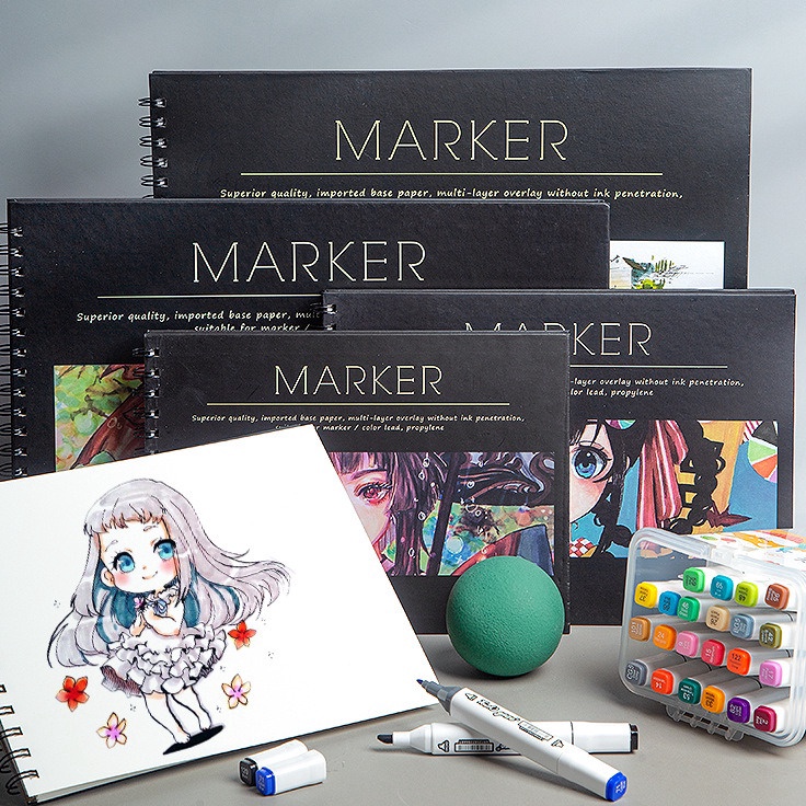 

Pasti Diskon Marker Pad 5 Sheets 13gsm Professional No Penetration Paper Sketchbook