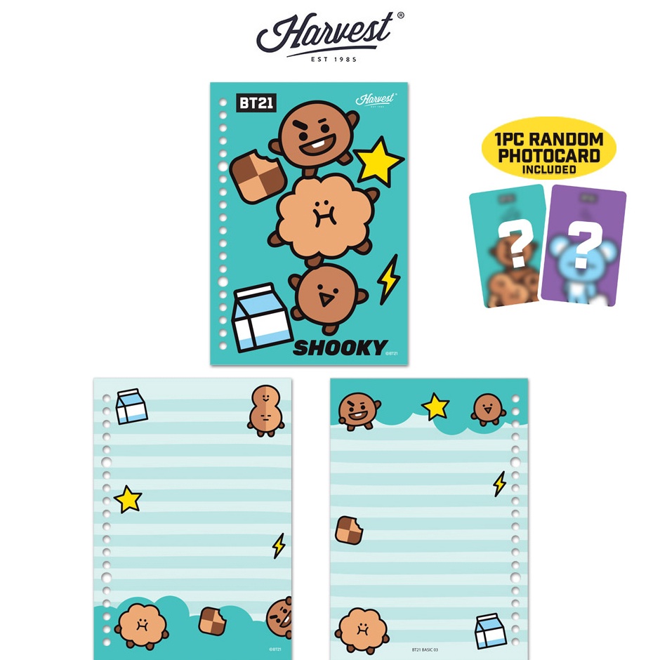 

Super Produsen Harvest BT21 Kertas Binder Loose Leaf SHOOKY