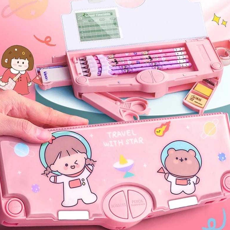 

Diskon Hemat HM28 Kotak Pensil Serbaguna Tempat Kotak Pensil Mekanik Multifungsi Kotak Alat Tulis Tempat Pensil