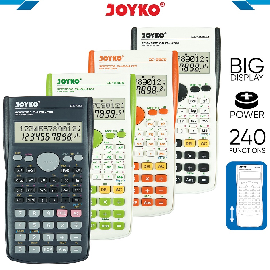 

Hemat Biaya Calculator Kalkulator Joyko CC23 Scientific 24 Functions