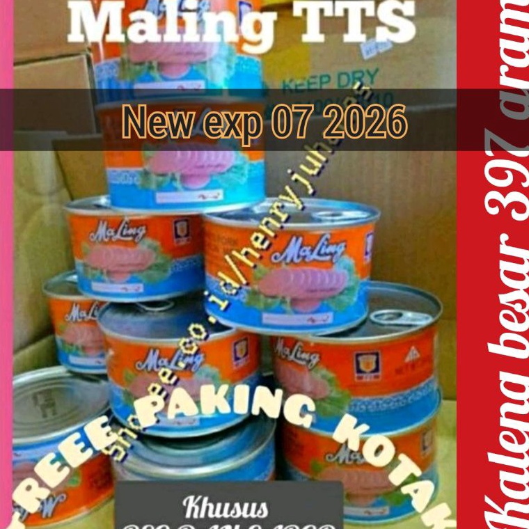 

Terdepan 397 MALING TTS CANNED HAM PORK LUNCHEON MEAT maling babi daging babi kaleng ukuran kaleng besar