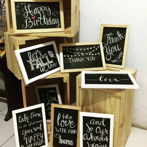 

Super Surprise 2x3 Papan tulis kapur kecil mini chalkboard blackboard blackboard papan tulis hitam