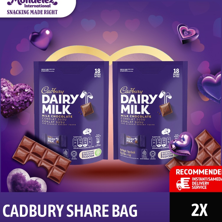 

Top Seller Cadbury Dairy Milk Cokelat Sharebag Isi 18 x 2